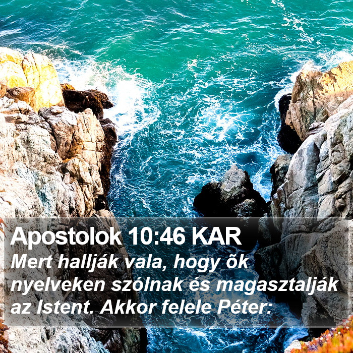 Apostolok 10:46 KAR Bible Study