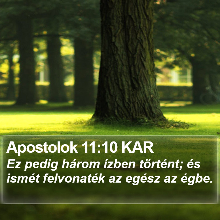 Apostolok 11:10 KAR Bible Study