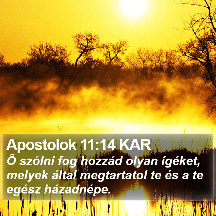 Apostolok 11:14 KAR Bible Study