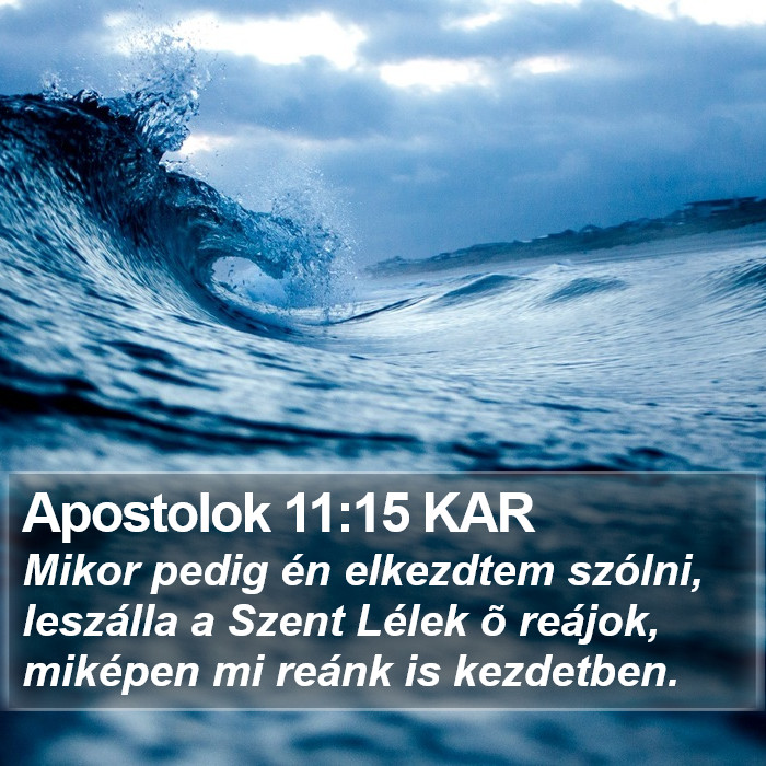 Apostolok 11:15 KAR Bible Study