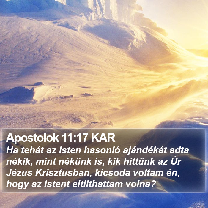 Apostolok 11:17 KAR Bible Study