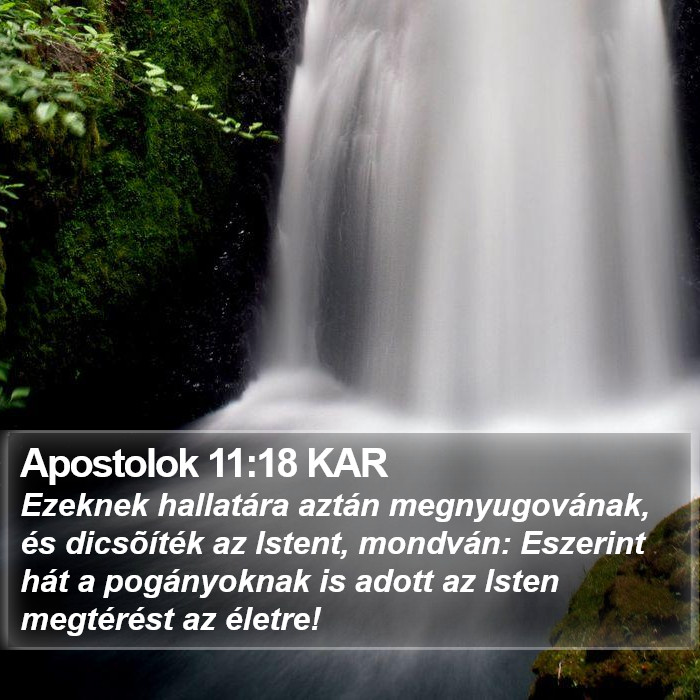 Apostolok 11:18 KAR Bible Study