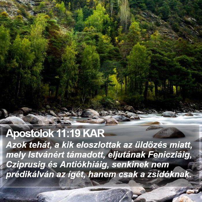 Apostolok 11:19 KAR Bible Study