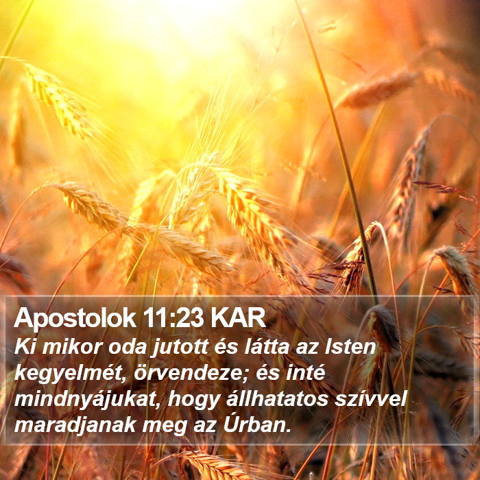 Apostolok 11:23 KAR Bible Study