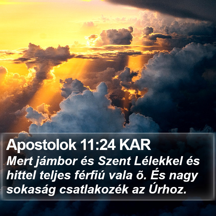 Apostolok 11:24 KAR Bible Study