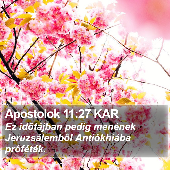 Apostolok 11:27 KAR Bible Study