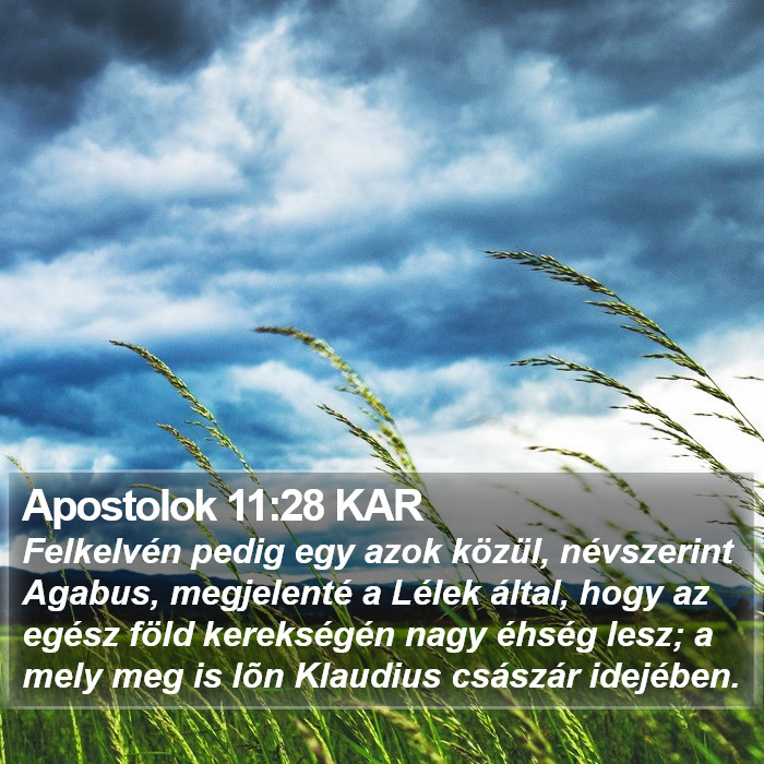 Apostolok 11:28 KAR Bible Study