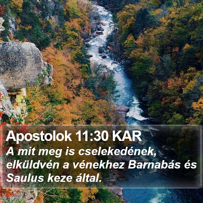 Apostolok 11:30 KAR Bible Study