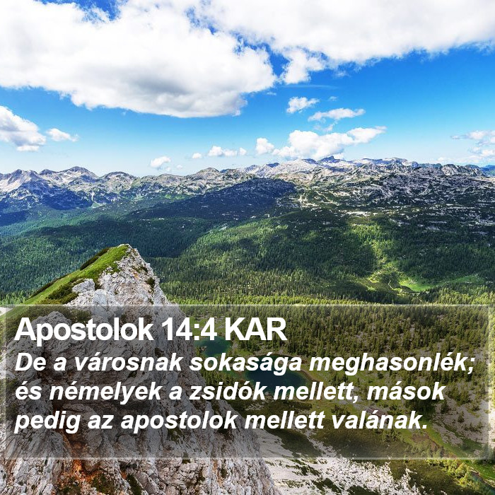 Apostolok 14:4 KAR Bible Study