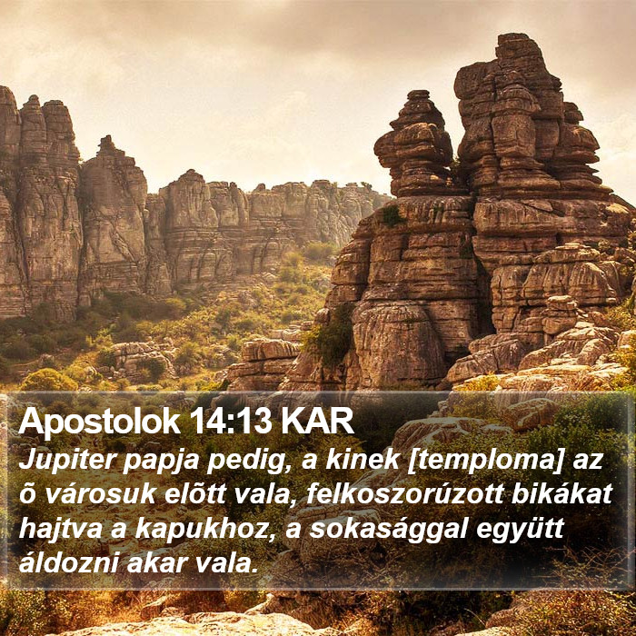Apostolok 14:13 KAR Bible Study