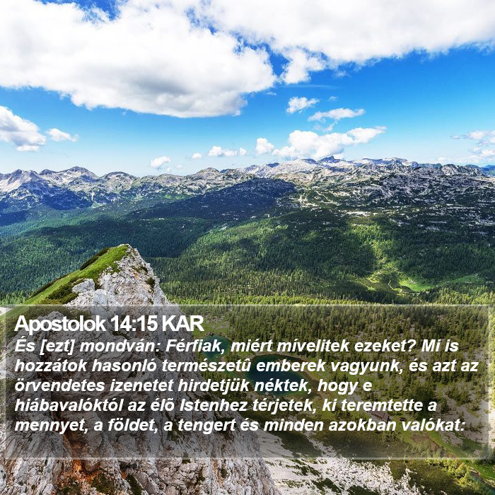 Apostolok 14:15 KAR Bible Study