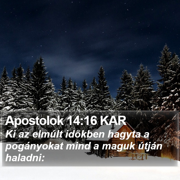Apostolok 14:16 KAR Bible Study