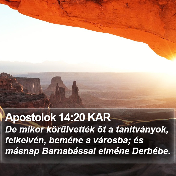Apostolok 14:20 KAR Bible Study