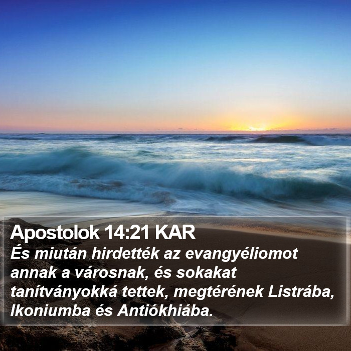 Apostolok 14:21 KAR Bible Study
