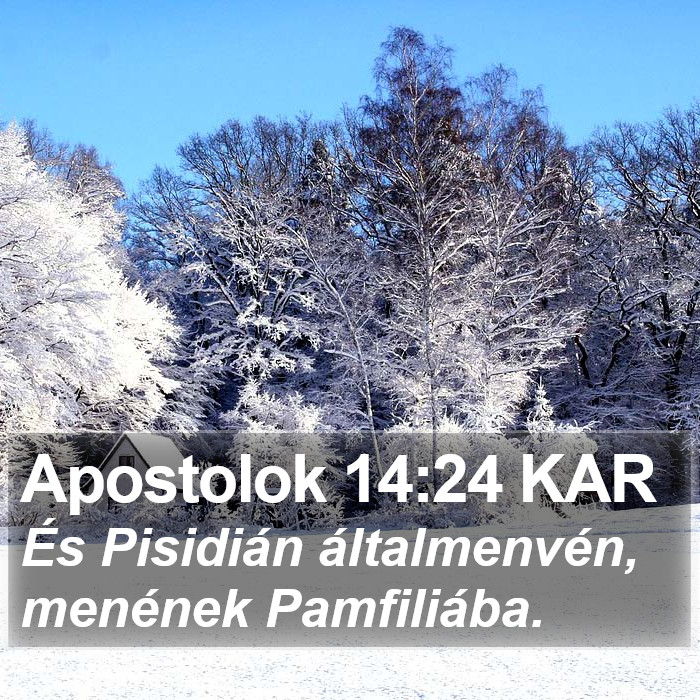 Apostolok 14:24 KAR Bible Study