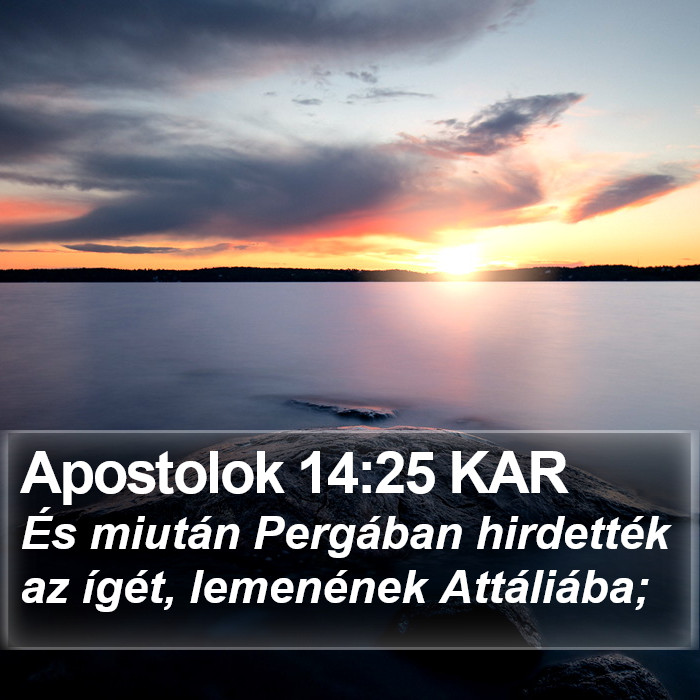 Apostolok 14:25 KAR Bible Study
