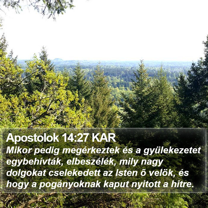 Apostolok 14:27 KAR Bible Study