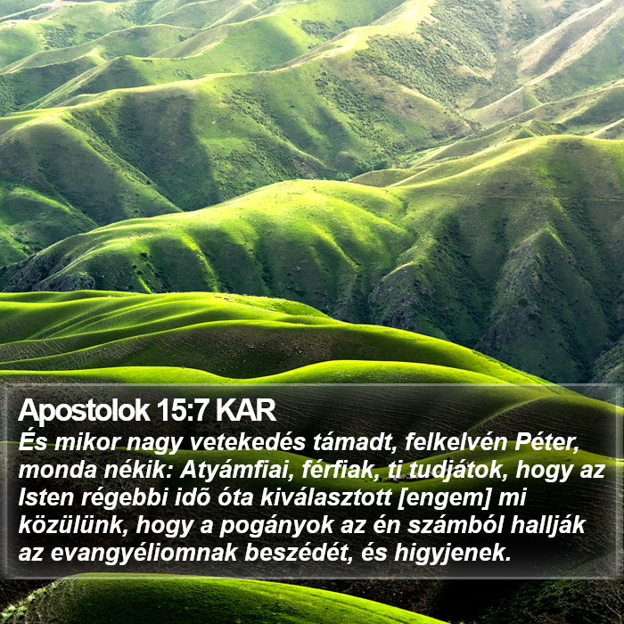 Apostolok 15:7 KAR Bible Study