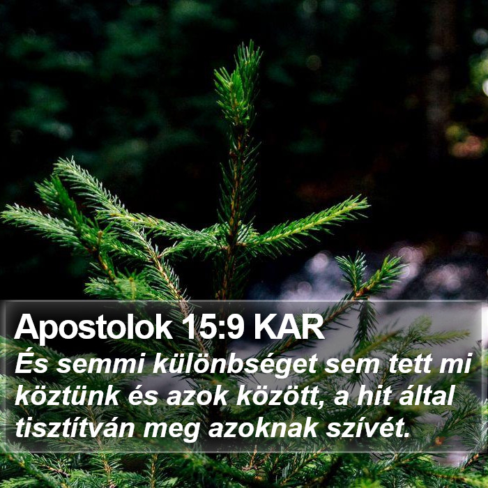 Apostolok 15:9 KAR Bible Study