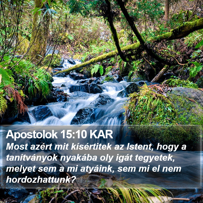 Apostolok 15:10 KAR Bible Study