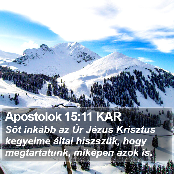 Apostolok 15:11 KAR Bible Study