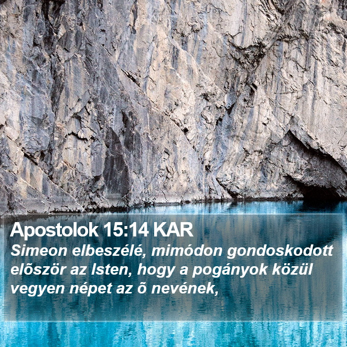 Apostolok 15:14 KAR Bible Study