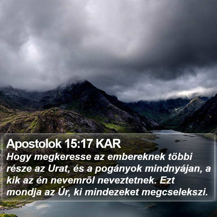 Apostolok 15:17 KAR Bible Study