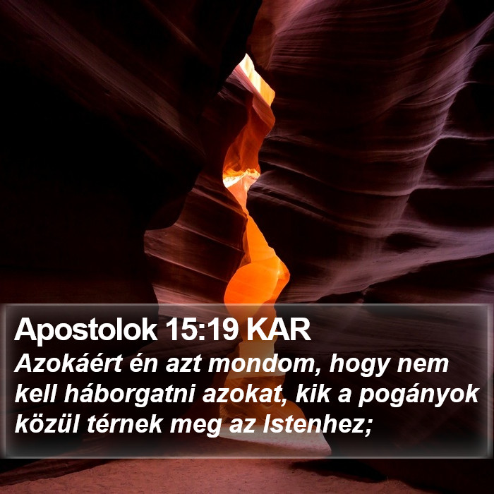 Apostolok 15:19 KAR Bible Study