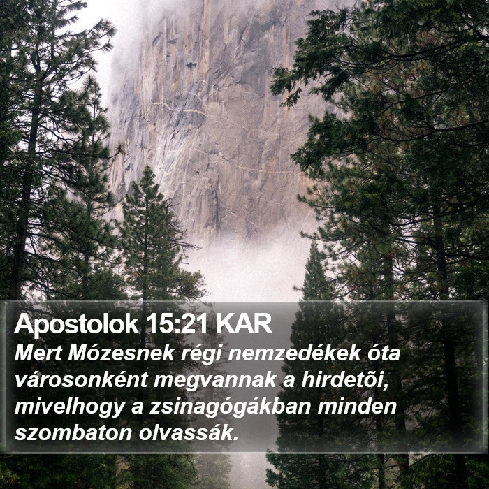 Apostolok 15:21 KAR Bible Study