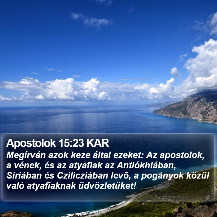 Apostolok 15:23 KAR Bible Study