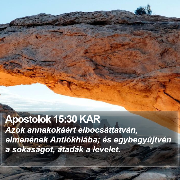 Apostolok 15:30 KAR Bible Study