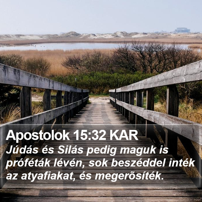 Apostolok 15:32 KAR Bible Study