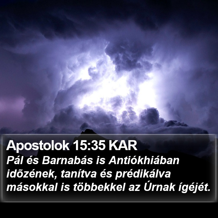 Apostolok 15:35 KAR Bible Study