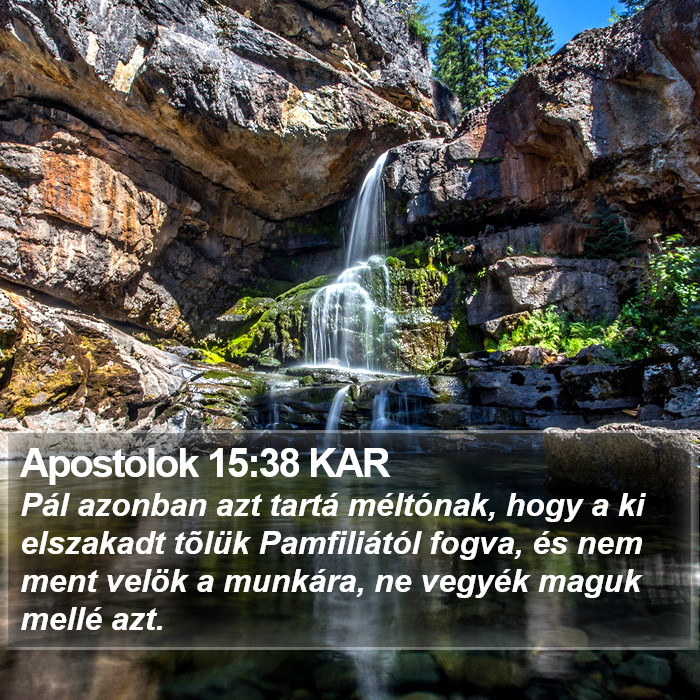 Apostolok 15:38 KAR Bible Study