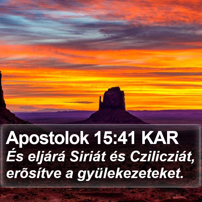 Apostolok 15:41 KAR Bible Study