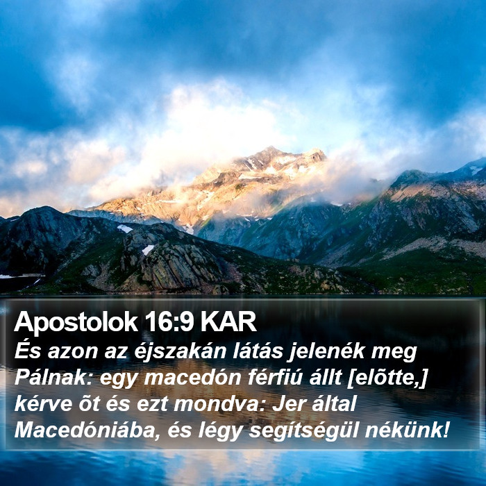 Apostolok 16:9 KAR Bible Study