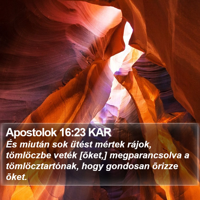 Apostolok 16:23 KAR Bible Study