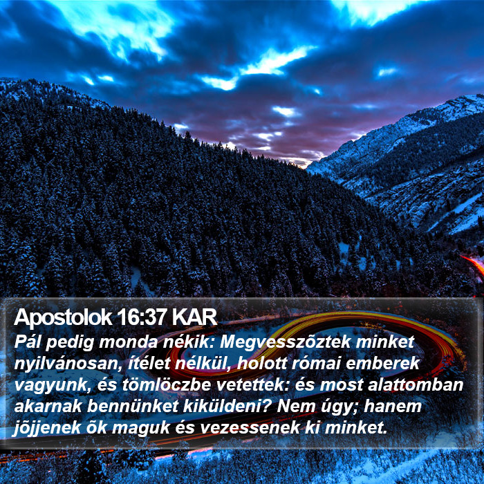 Apostolok 16:37 KAR Bible Study