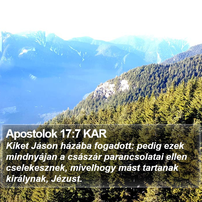 Apostolok 17:7 KAR Bible Study