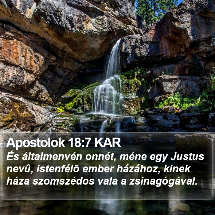 Apostolok 18:7 KAR Bible Study