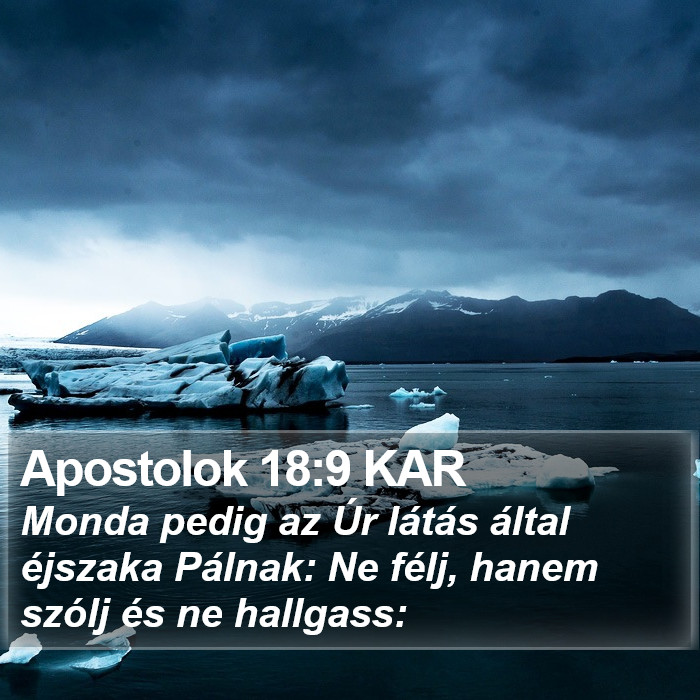 Apostolok 18:9 KAR Bible Study