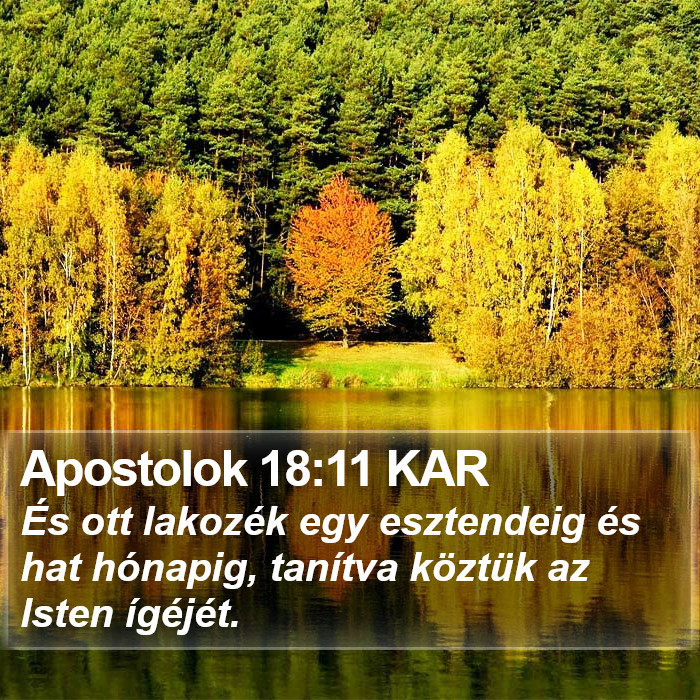 Apostolok 18:11 KAR Bible Study