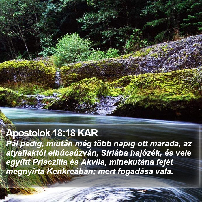 Apostolok 18:18 KAR Bible Study