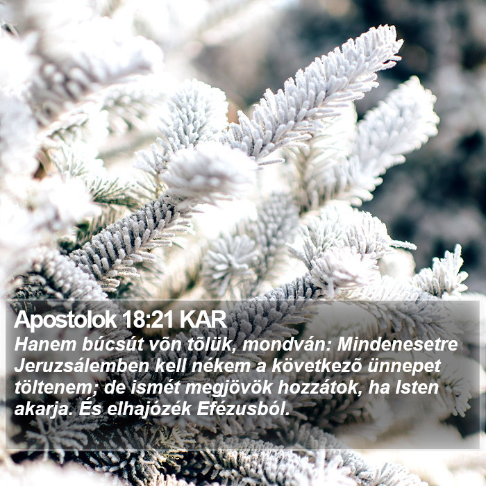 Apostolok 18:21 KAR Bible Study