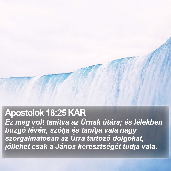 Apostolok 18:25 KAR Bible Study