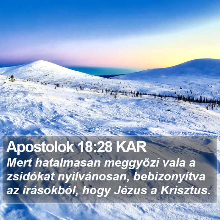 Apostolok 18:28 KAR Bible Study