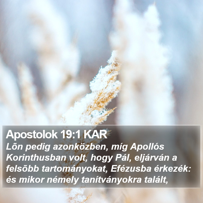 Apostolok 19:1 KAR Bible Study