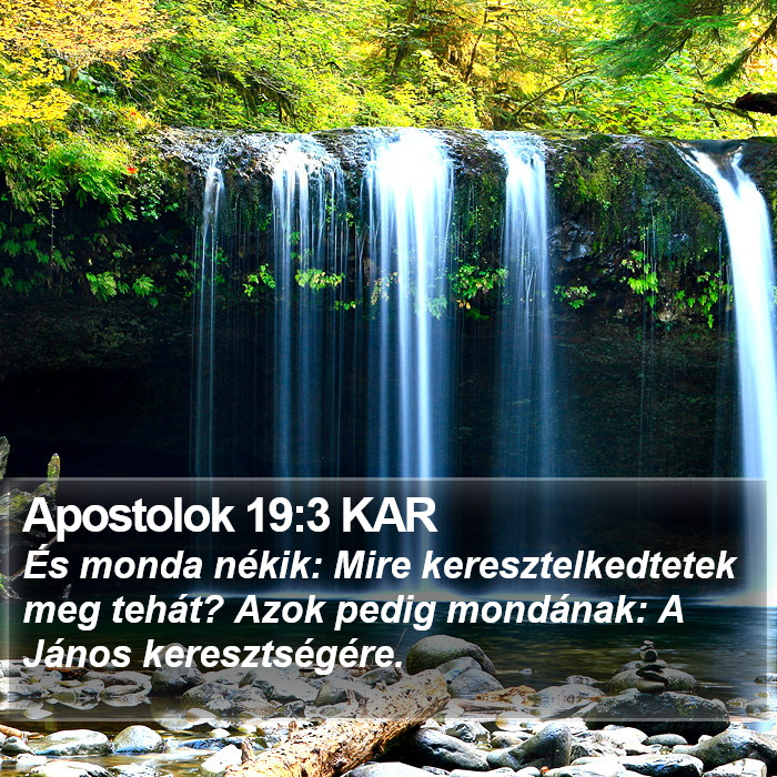 Apostolok 19:3 KAR Bible Study