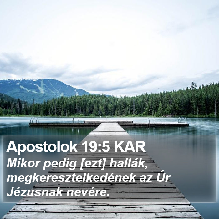 Apostolok 19:5 KAR Bible Study