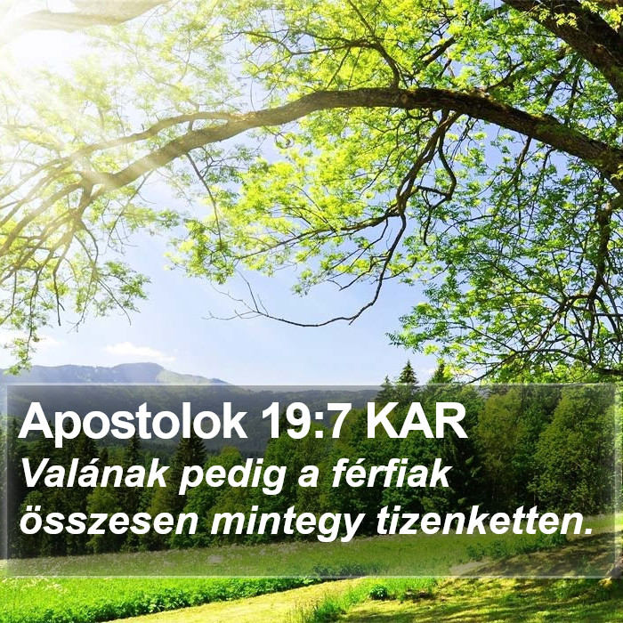 Apostolok 19:7 KAR Bible Study